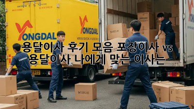 용달이사 후기 모음: 포장이사 vs 용달이사, 나에게 맞는 이사는?
